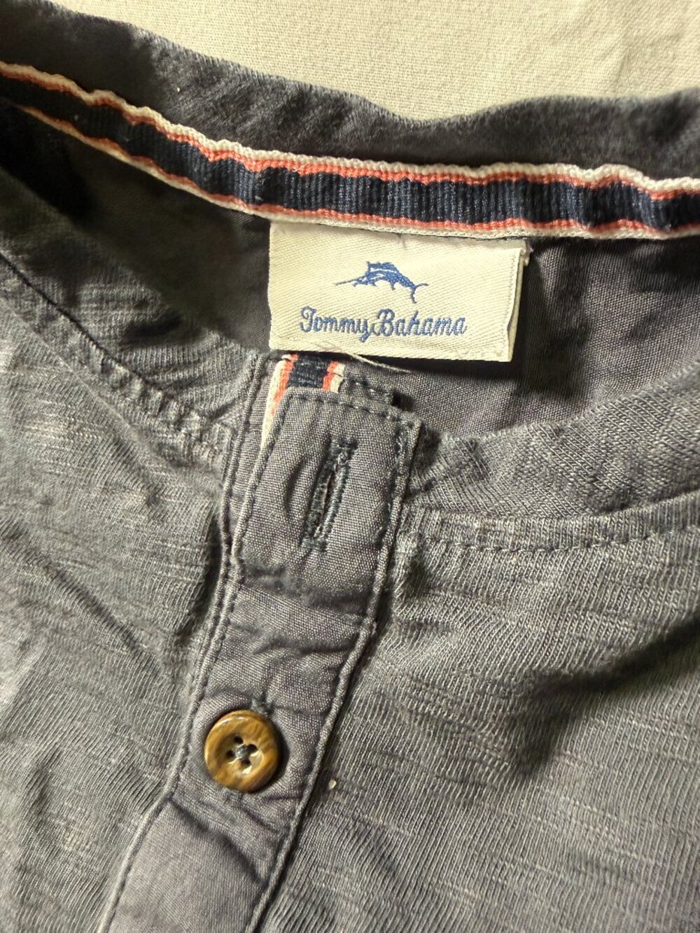 Tommy Bahama Short Sleeve 100% Cotton Blue Gray Boys Sz 4